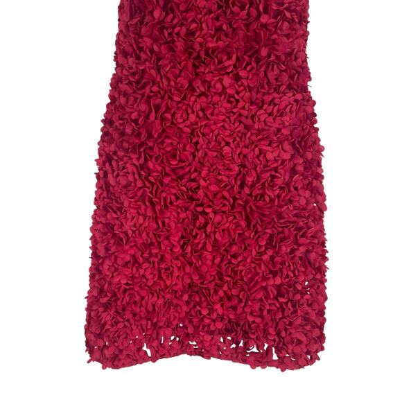 J. Crew Rosette 3D Flower Petal Mini Dress Ruby Red Size 2 - Picture 7 of 11